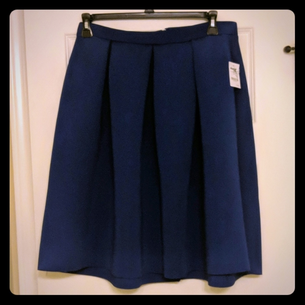 Royal blue A-line skirt